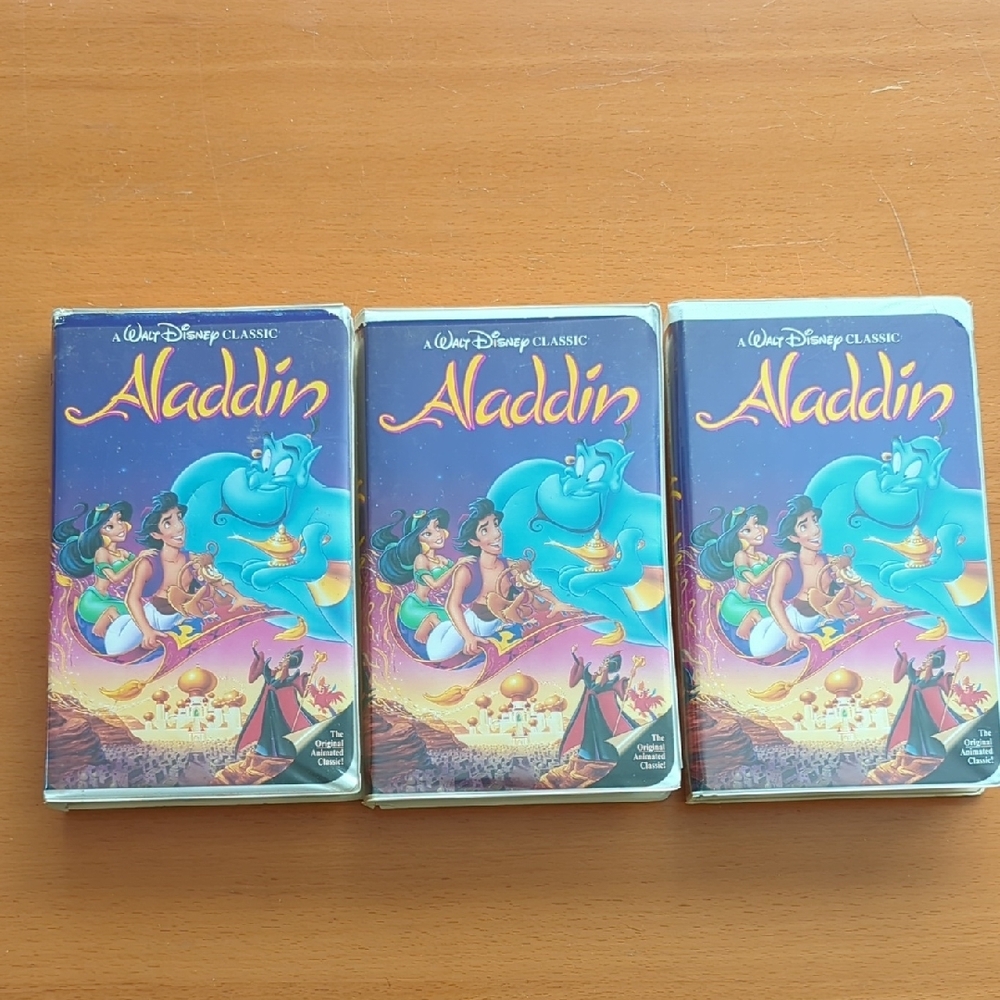 3/$20 - 3 Disney Aladdin VHS Tapes